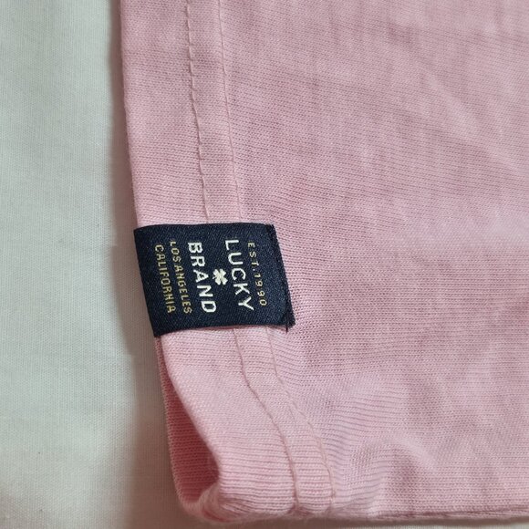 Lucky Brand Men's Size XXL T-Shirt Short Sleeve Pink (51) - Picture 6 of 12